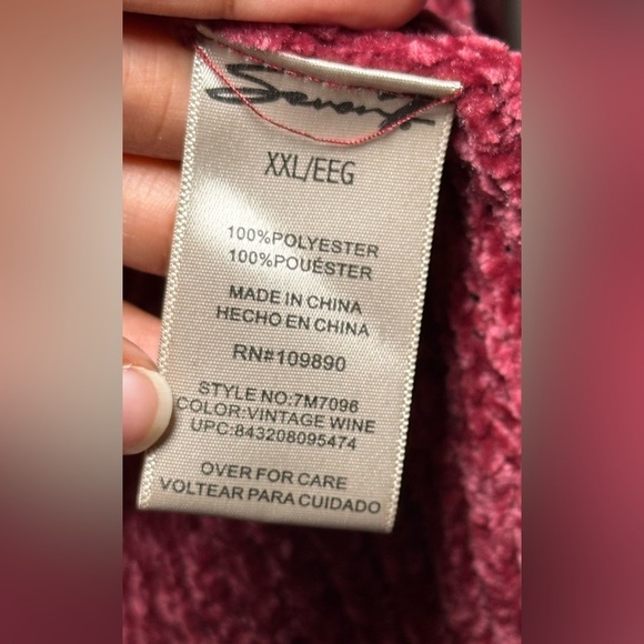 Seven7 Women's Burgundy Grannycore Open Front Cardigan Size XXL - Picture 8 of 14